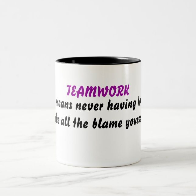 Definition der Teamwork Zweifarbige Tasse (Mittel)