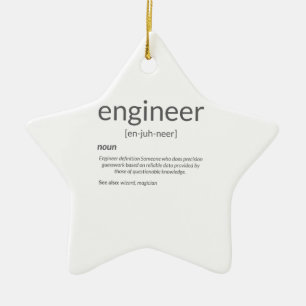 Definition der Uni eines Gift Engineers Keramik Ornament