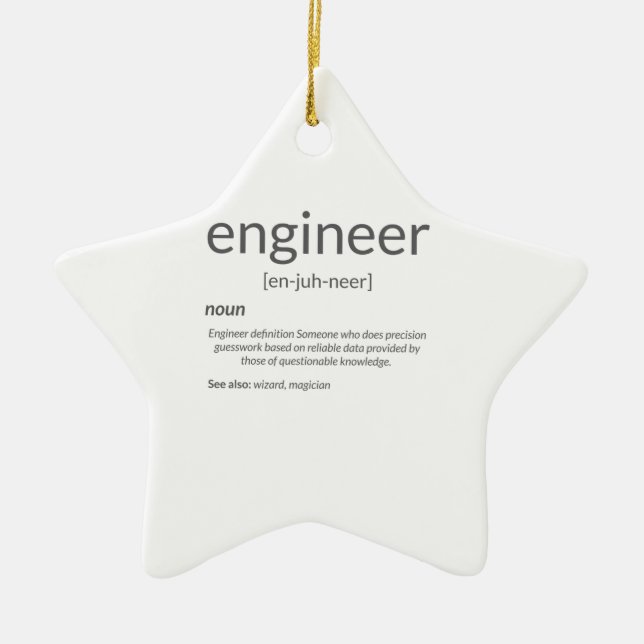 Definition der Uni eines Gift Engineers Keramik Ornament (Vorne)