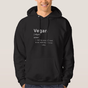 Definition der Veganen FAQ Vegeterische Erklärung Hoodie