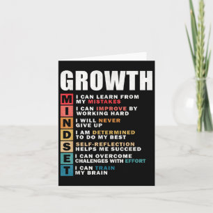 Definition der Wachstumsmentalität Motivationszita Karte