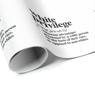 Definition der weißen Vorrechte Geschenkpapier