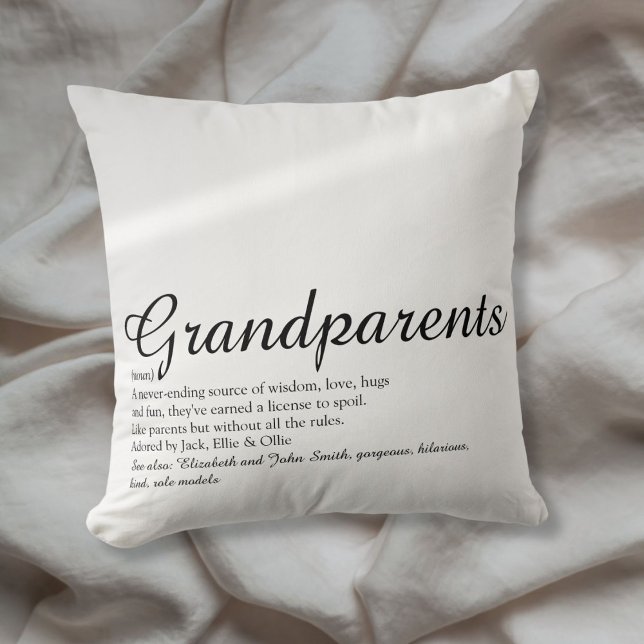 Definition der weltbesten Großeltern Kissen (World's Best Ever Grandparents Definition Throw Pillow)