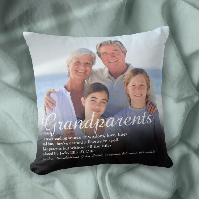 Definition der weltbesten Großeltern Kissen (World's Best Ever Grandparents Definition Throw Pillow)
