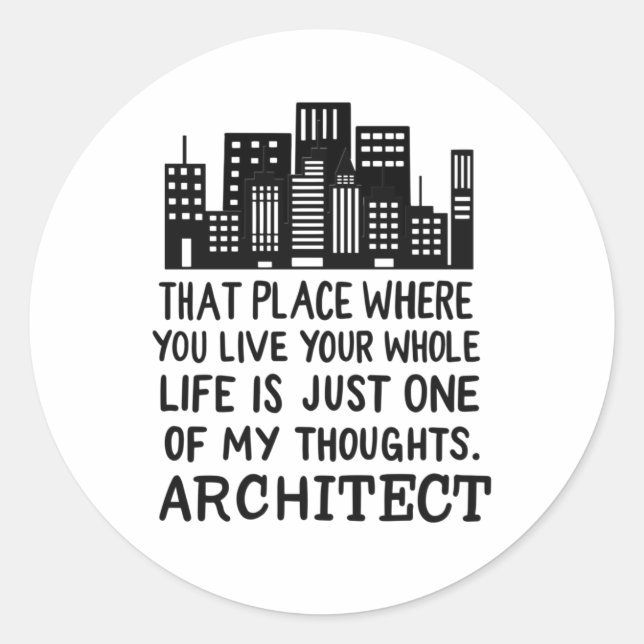 Definition des Architekten Runder Aufkleber (Vorderseite)