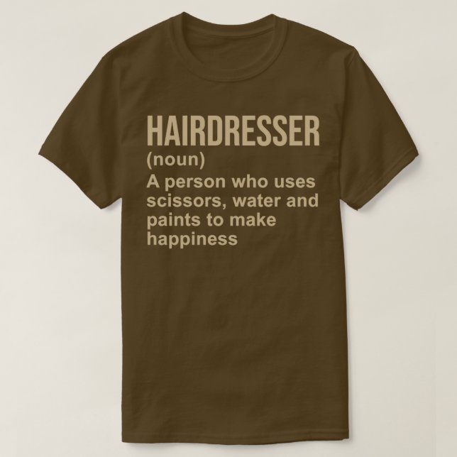 Definition des Begriffs "Friseur" T-Shirt (Design vorne)