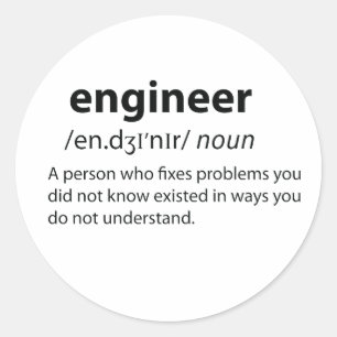 Definition des Begriffs "Funny Dictionary" Runder Aufkleber