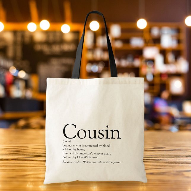 Definition des besten Cousins der Welt Tragetasche (World's Best Ever Cousin Definition Tote Bag)