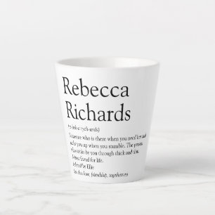 Definition des besten Freundes Schwarz und Weiß Milchtasse