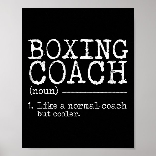 Definition des Boxcoaches - Funny Poster (Vorne)