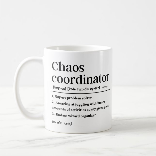 Definition des Chaos-Koordinators Kaffeetasse (Links)
