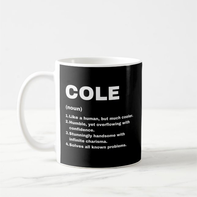 Definition des Cole-Individuellen Namens Kaffeetasse (Links)