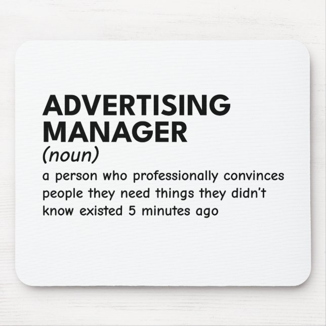 Definition des coolen Marketing Managers Mousepad (Vorne)