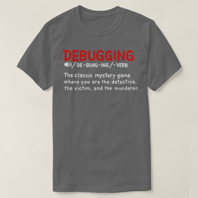 Definition des Debuggens von Wörterbüchern T-Shirt (Design vorne)