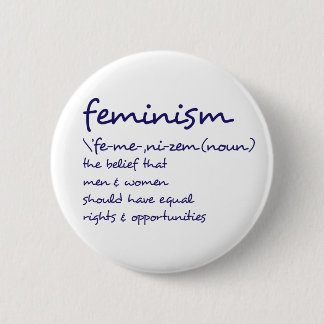 Definition des Feminismus Button