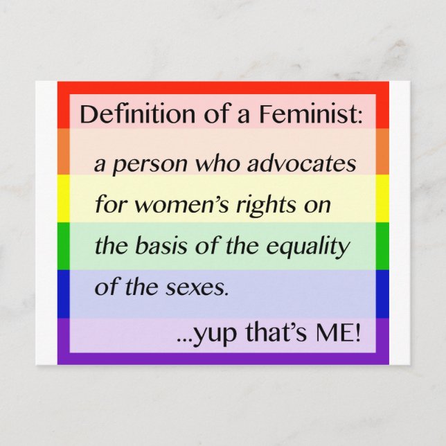Definition des Feminismus... Ja, das bin ich Postkarte (Vorderseite)