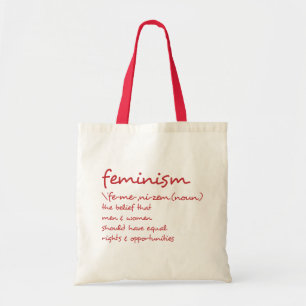 Definition des Feminismus Tragetasche