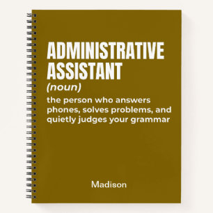 Definition des "Funny Administrative Assistant" (W Notizbuch