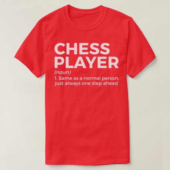 Definition des "Funny Chess Player" T-Shirt (Design vorne)