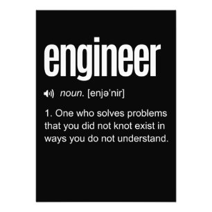 Definition des "Funny Engineer" Fotodruck