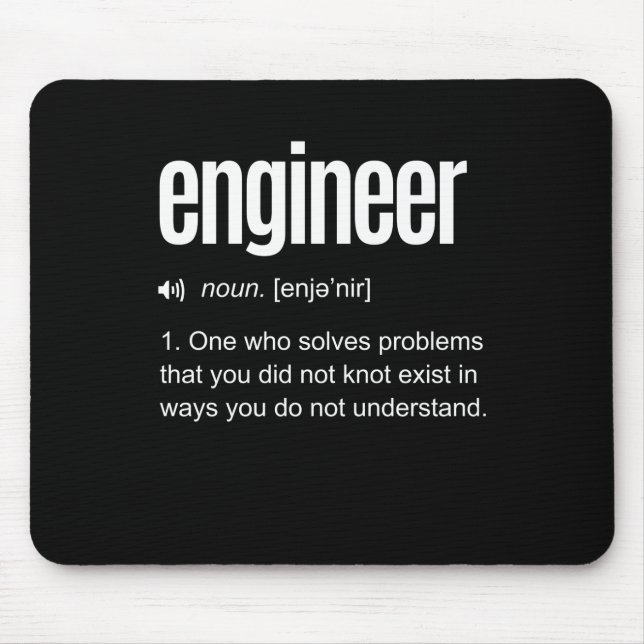 Definition des "Funny Engineer" Mousepad (Vorne)