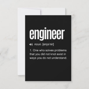 Definition des "Funny Engineer" RSVP Karte