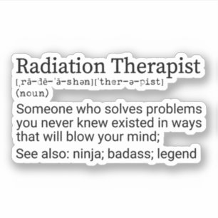 Definition des "Funny Radiation Therapist" Aufkleber