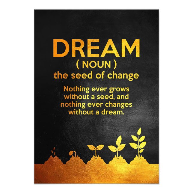 Definition des Glücksrata-Traums Fotodruck (Vorne)