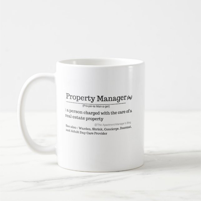 Definition des Immobilienmanagers Tasse (Links)