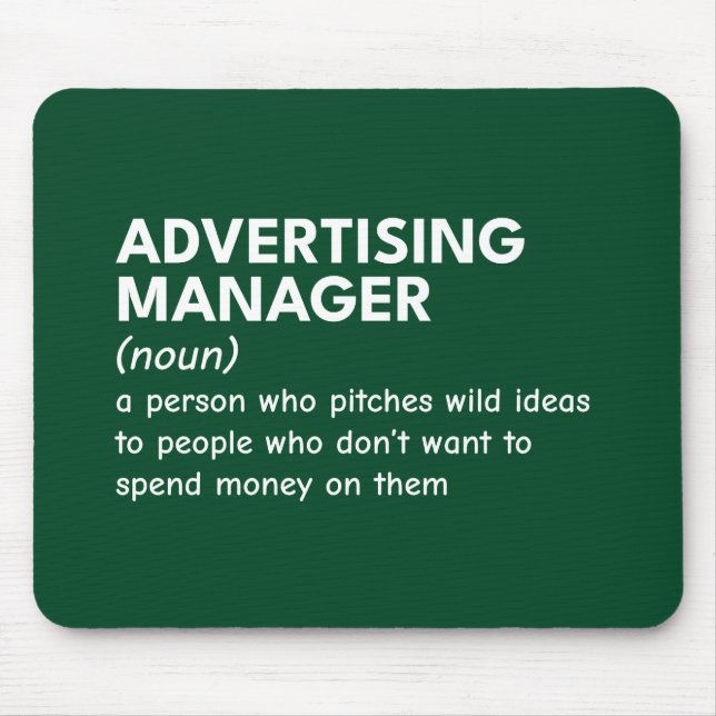 Definition des intelligenten Marketing-Managers Mousepad (Vorne)
