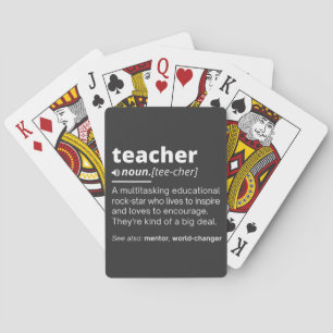 Definition des Lehrers - Funny Teaching School Tea Spielkarten
