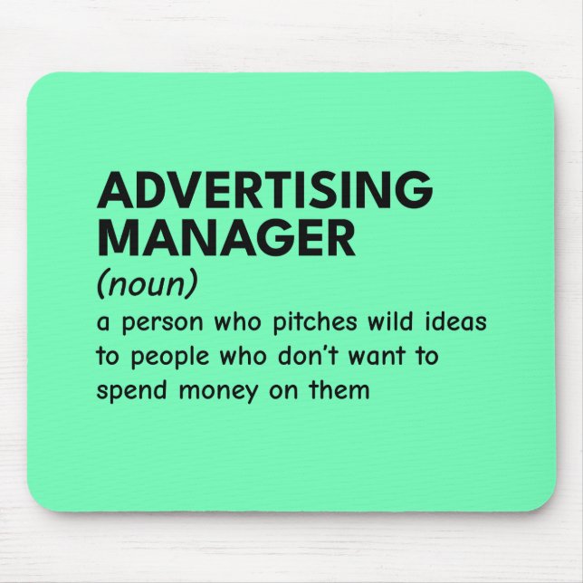 Definition des Marketing Managers Mousepad (Vorne)