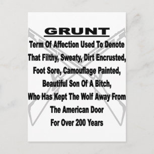 Definition des militärischen Zuschusses der USA Postkarte