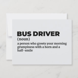 Definition des öffentlichen Autobusfahrers Postkarte