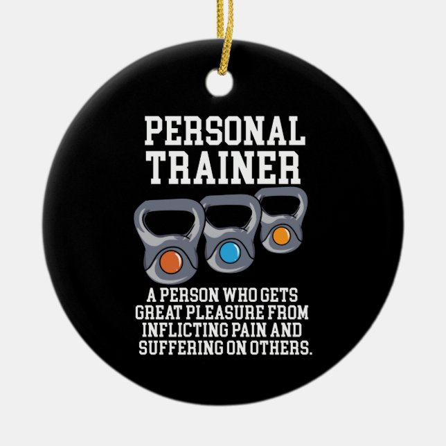 Definition des Personal Trainers Keramik Ornament (Vorne)