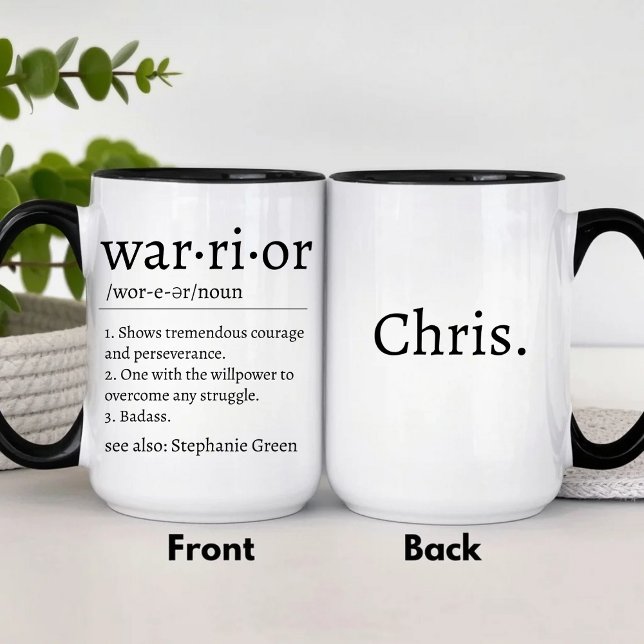 Definition des personalisierten Warriors Motiviere Tasse (Von Creator hochgeladen)