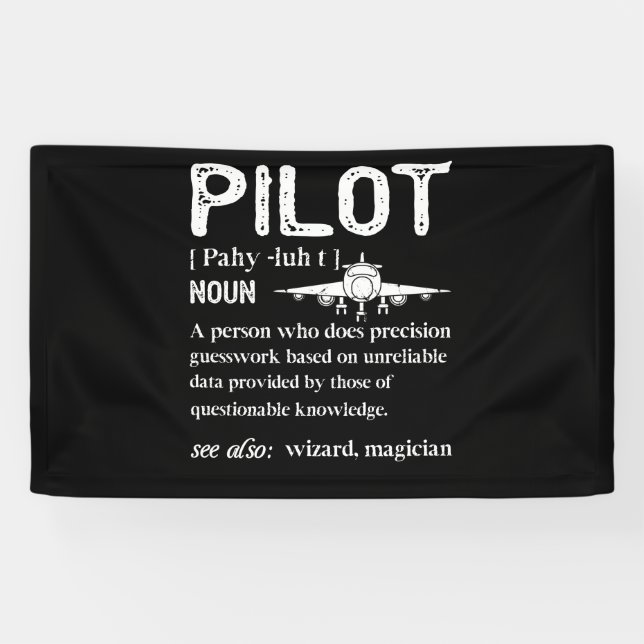Definition des Piloten, der das Flugzeug verlegt Banner (Horizontal)