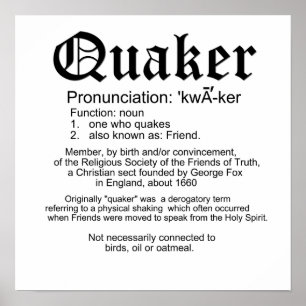 Definition des Quäkers Poster