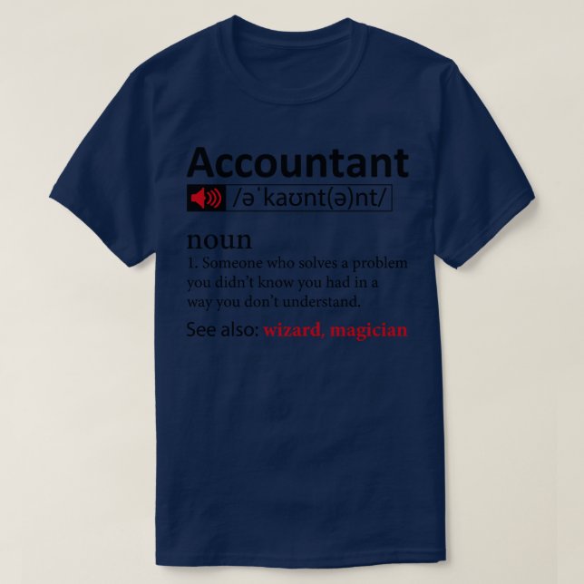 Definition des Rechnungsführers T-Shirt (Design vorne)