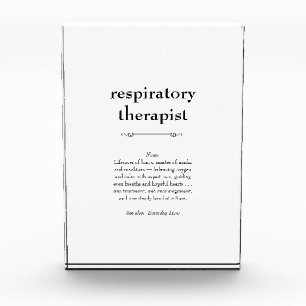 Definition des Respirationstherapeuten danke Ihnen Fotoblock