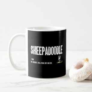 Definition des Schafadels, Doodle Dog Noun Geschen Kaffeetasse