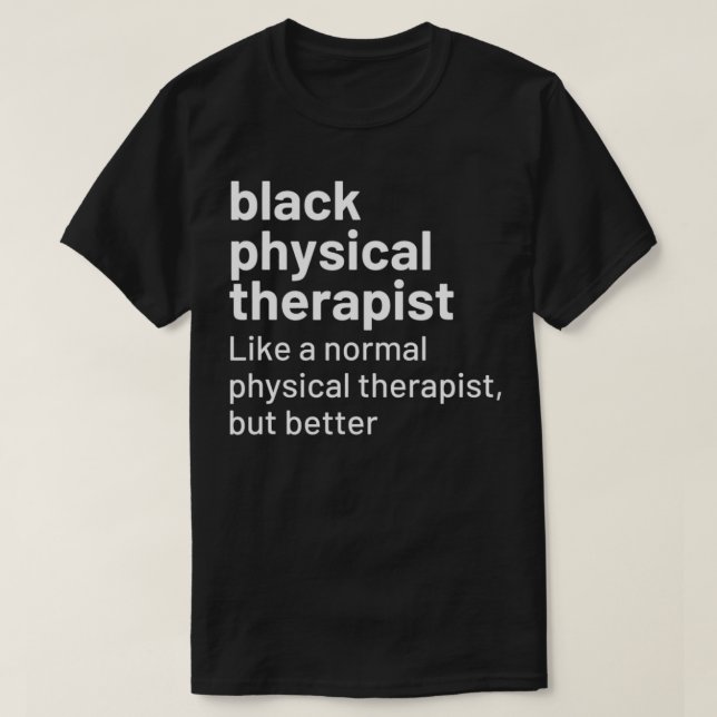 Definition des Schwarzen Physiotherapeuten T-Shirt (Design vorne)