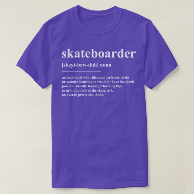 Definition des Skateboarters T-Shirt (Design vorne)