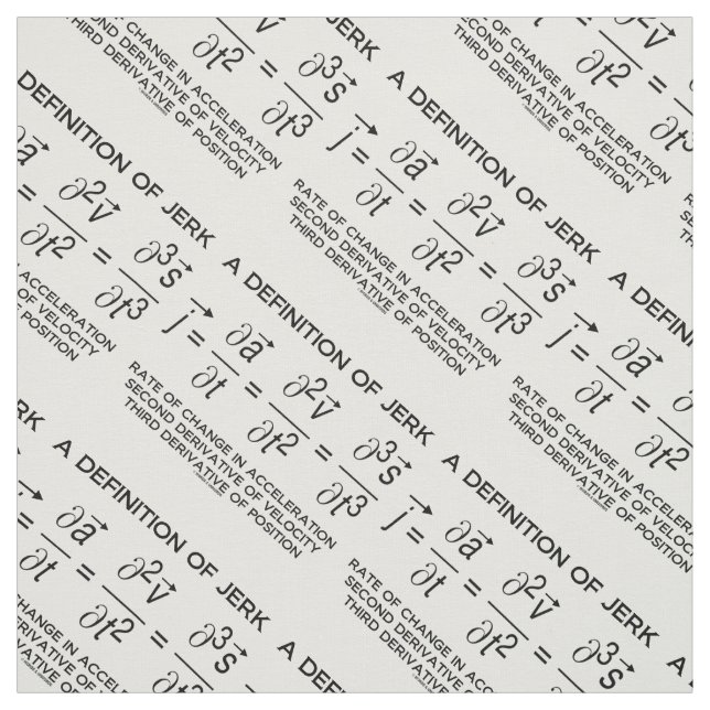 Definition des Spaßes "Jerk Physics Equation Geek" Stoff (Muster)