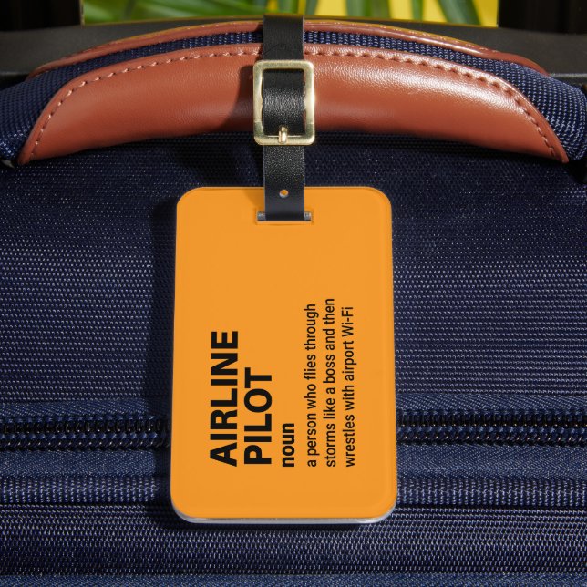 Definition des Spaßes "Luftfahrt-Pilot" Gepäckanhänger (Vorderseite Insitu 2)