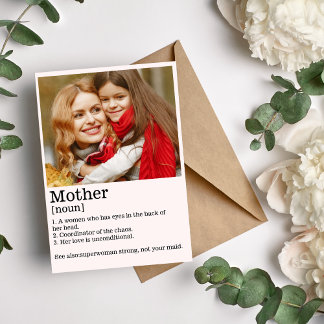 Definition des Supermutterwörterbuchs Feiertagskarte