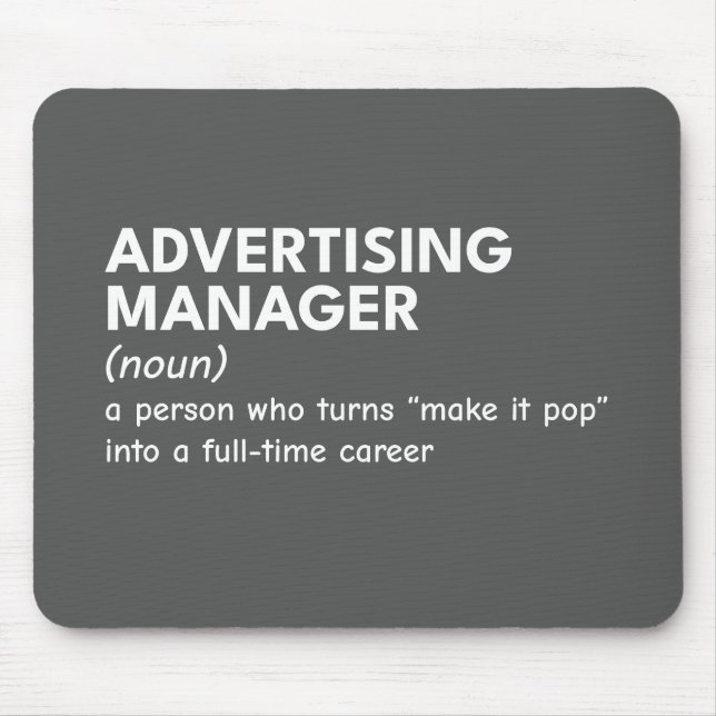 Definition des unglaublich witzig Marketing Manage Mousepad (Vorne)