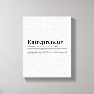 Definition des Unternehmers | Motivierend Angebot Leinwanddruck