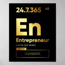 Definition des Unternehmers | Motivierend Poster
