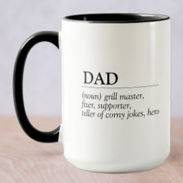 Definition des Vaters Vatertag Tasse